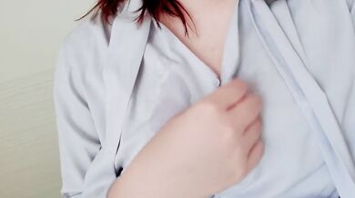 Sweat Drenched Japanese Amateur Big Tits POV Solo Handjob
