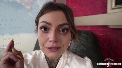 Maitresse Nikky French Smokes Cigarette For You POV School Brunette MILF