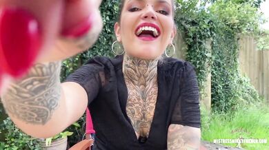 French Brunette Nikky French Smoke Spit Swallow POV Femdom Tattooed Amateur GF HD