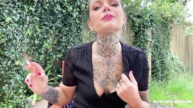 French Brunette Nikky French Smoke Spit Swallow POV Femdom Tattooed Amateur GF HD