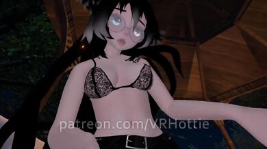 Brunette Glasses Strips Booty Shorts Backyard Gazebo POV Hentai Lap Dance Destroyed Gushing