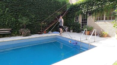 Huge tits latina MILF analized by a pool boy