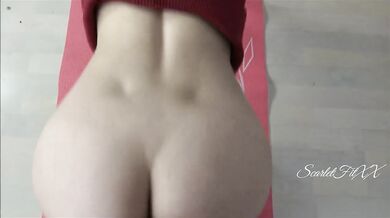 Interrupting Stepsister's Morning Stretching Just to Stretch Out Her Pussy