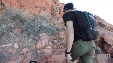 Outdoor Fucking, Sucking and smoking in Red Rock Canyon mountains