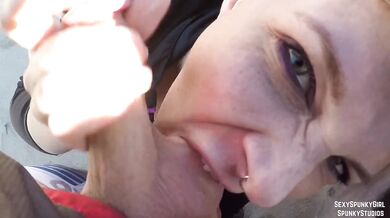 Spunky Girl Sucks Dick for Cum on a Public Beach in Mexico