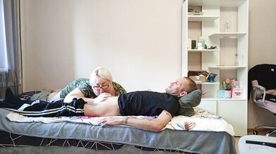 Stepmom sucks out every last drop of cum