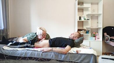 Stepmom sucks out every last drop of cum