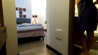 Girl is masturbating in her room 