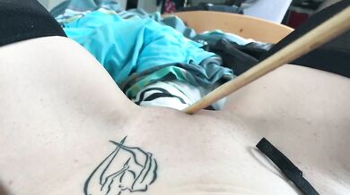 Submissive Painslut Self Cunt Whipping, Caning & Belting