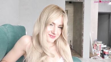 Blonde Neighbor Fucks Doggystyle Riding - Double Cumshot