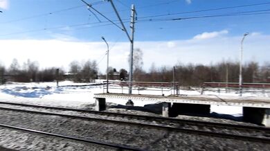Russian Nude Girl masturbate pussy on snow in the Village