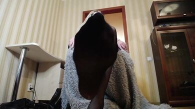 Smell feet in nylon stockings after a long day (custom video)