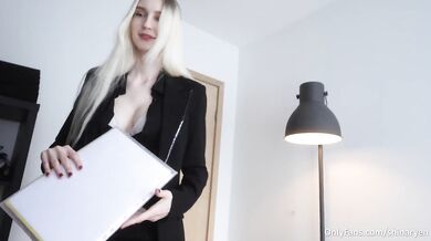 Cute Secretary lets her boss Fuck and Cum Inside her!