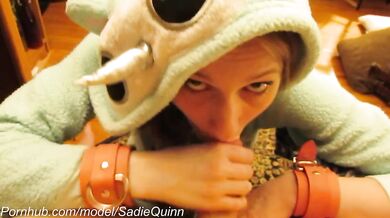 Sadie Quinn: Onesie Blowjob--A Welcome Workplace Distraction