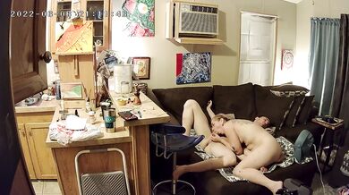 SecurityCam sextape creampie ending with audio