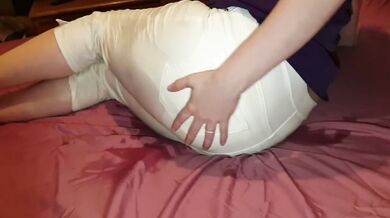 White Jeans Peeing compilation. How stained can I make them? ;)
