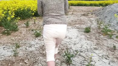 White Jeans Peeing compilation. How stained can I make them? ;)