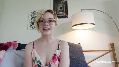 Pearl Fucks Big Dildo with Butt Plug Inserted