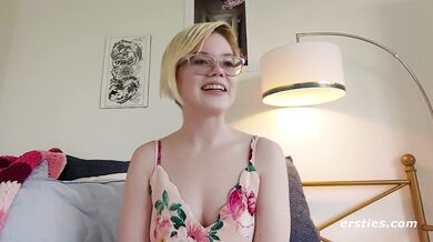 Pearl Fucks Big Dildo with Butt Plug Inserted