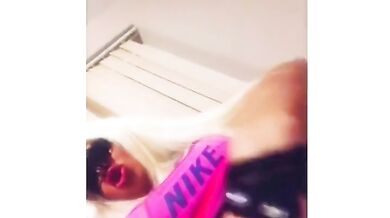after training she fucked herself in the pussy with a fist