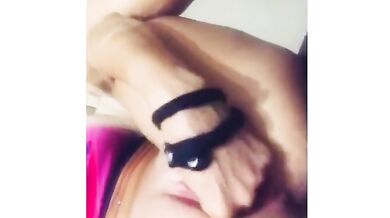 after training she fucked herself in the pussy with a fist