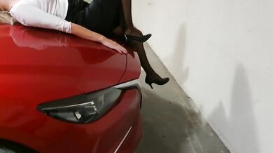 Great sex with a friend in the underground garage