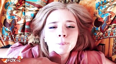 Teen Blowjob Big Cock Boyfriend and Hard Doggy Sex Closeup