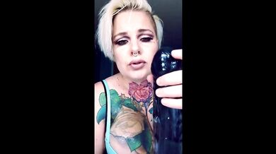 Tattooed Busty Blonde Gives Sloppy Cum Lube Blow and Moaning Orgasm With Toys