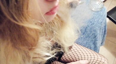 SMOKING, FLASHING AND BLOWING SMOKE IN DICK