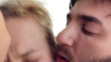 Real couple after party pov facial cumshot true love