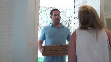 Hot Blonde MILF Fucks Pizza Boy