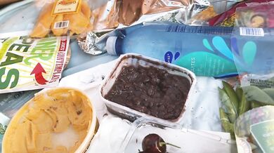 Risky public flashing - Picnic in the park with friends