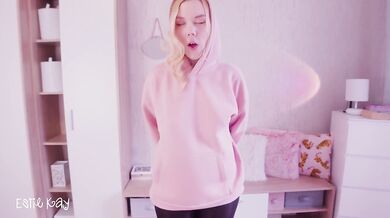 Silly step sis wants to go for a walk with a butt plug on leash, but gets anal fuck instead.