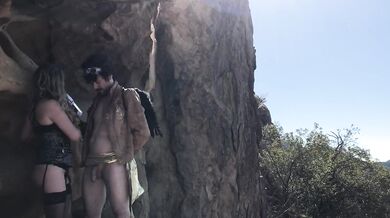 Freaky futuristic super heroes fuck outdoors in a cave - Erin Electra