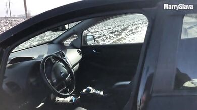 HOT PUBLIC SEX IN A CAR - in the middle of the winter field