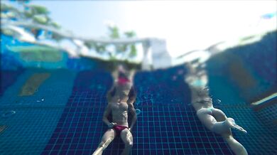This Blonde Made Me Cum in a Public Pool!
