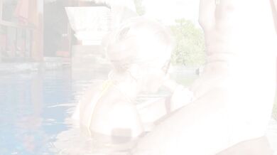 Great pool blowjob & cum swallow! You must watch it!