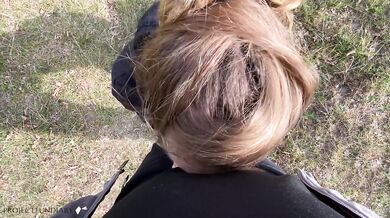 tinder girl fucked outdoor in public nature on a biketour