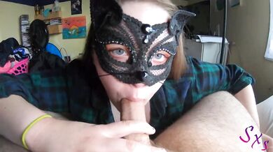 Curvy Teen Sucks Dick then Gets Fucked from Behind