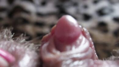 big clit hiding in the hairy bush