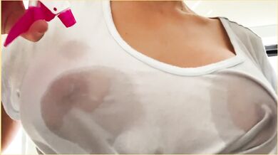 Wifey Wet Shirt Compilation Big Tits No Bra - OF @wifeydoespremium