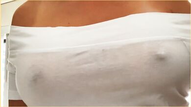 Wifey Wet Shirt Compilation Big Tits No Bra - OF @wifeydoespremium