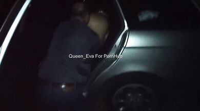 AMATEUR - Young Italian wife licked by voyeur in the car while her husband films