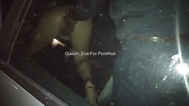 AMATEUR - Young Italian wife licked by voyeur in the car while her husband films