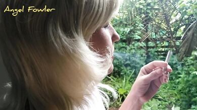 Angel Flower Naked Slut in Her Garden