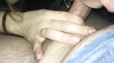 horny blonde babe gives morning blowjob to her neighbor