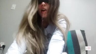 Just a Skinny Girl Playing and Watching Hentai to Cum