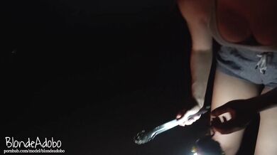 Fucking In Tents Camping Sextape POV Doggystyle with Hot College Girlfriend - BlondeAdobo