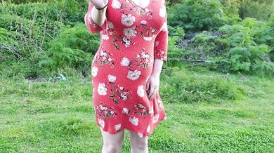 Alice - Custom Vid Request, squatting to pee outside 3 times ;)