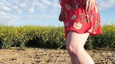 Alice - Custom Vid Request, squatting to pee outside 3 times ;)